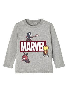 Camiseta Name It Marvel Gris para Niño