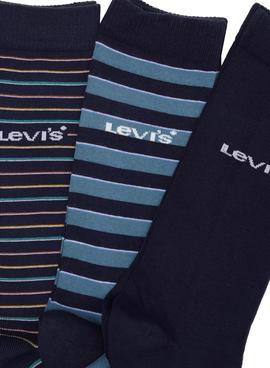 Caja Regalo Levis 4 Calcetines Azul Para Hombre