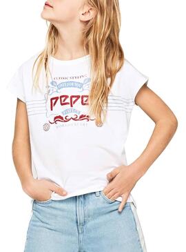 Camiseta Pepe Jeans 45TH 02G Blanco Niña