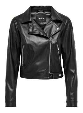 Cazadora Biker Only Best Negra Polipiel Para Mujer