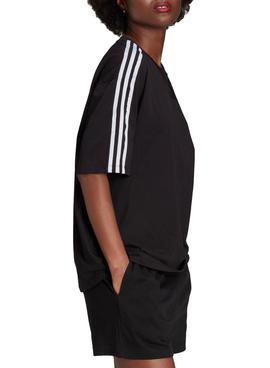 Camiseta Adidas Adicolor Oversized Negro Mujer