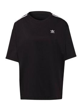 Camiseta Adidas Adicolor Oversized Negro Mujer