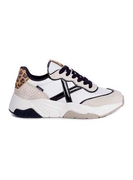 Zapatillas Munich Wave 88 Blanco Leopardo Mujer