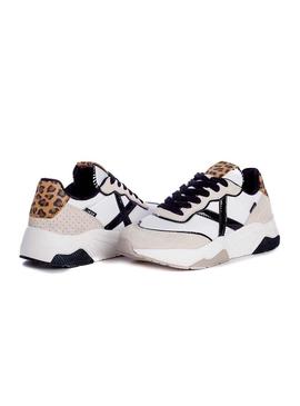 Zapatillas Munich Wave 88 Blanco Leopardo Mujer