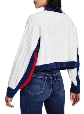 Jersey Tommy Jeans Crop Flag Para Mujer