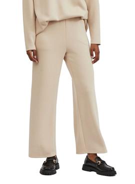 Pantalon Vila Viemely Beige para Mujer