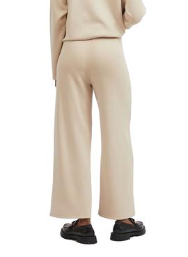 Pantalon Vila Viemely Beige para Mujer