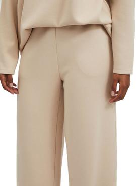 Pantalon Vila Viemely Beige para Mujer