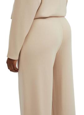 Pantalon Vila Viemely Beige para Mujer