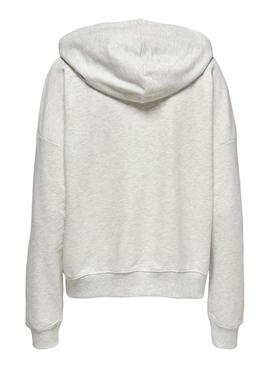 Sudadera Only Feel Summer Gris para Mujer