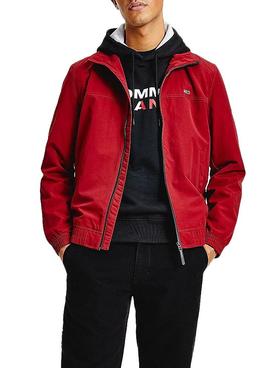 Cazadora Tommy Jeans Bomber Rojo para Hombre