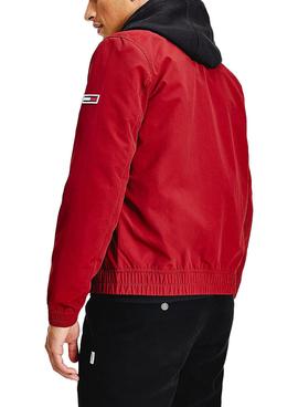 Cazadora Tommy Jeans Bomber Rojo para Hombre