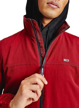 Cazadora Tommy Jeans Bomber Rojo para Hombre