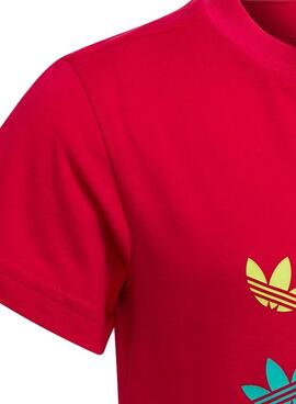 Camiseta Adidas Adicolor Rojo para Niño y Niña