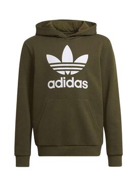 Sudadera Adidas Trefoil Verde para Niño