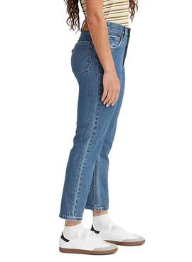 Pantalon Vaquero Levis 501 Crop Jazz Azul Mujer