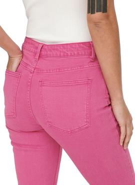 Pantalon Vaquero Only Emily Fucsia para Mujer