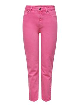 Pantalon Vaquero Only Emily Fucsia para Mujer