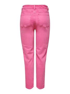 Pantalon Vaquero Only Emily Fucsia para Mujer