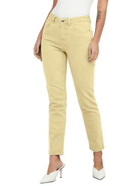 Pantalon Vaquero Only Emily Amarillo para Mujer