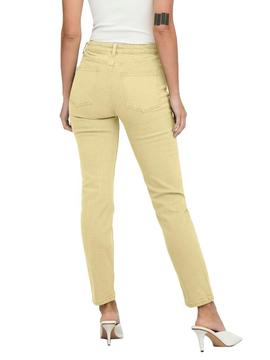 Pantalon Vaquero Only Emily Amarillo para Mujer