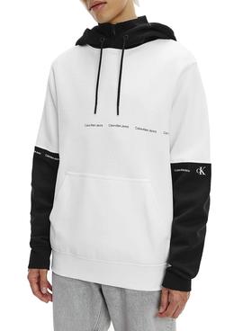 Sudadera Calvin Klein Jeans Bicolor Blanco y Negro