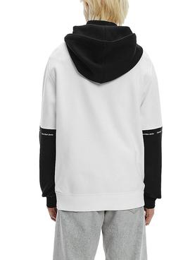 Sudadera Calvin Klein Jeans Bicolor Blanco y Negro