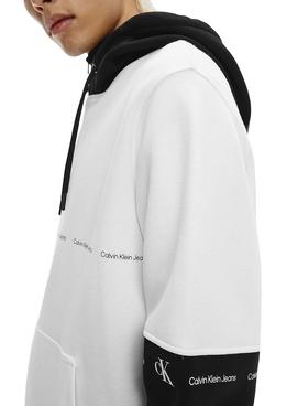 Sudadera Calvin Klein Jeans Bicolor Blanco y Negro