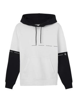 Sudadera Calvin Klein Jeans Bicolor Blanco y Negro