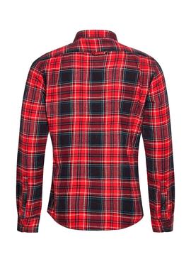 Camisa Superdry Heritage Cuadros Rojo Para Hombre