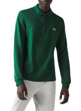 Polo Lacoste Basico Manga Larga Verde para Hombre