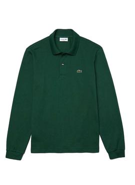 Polo Lacoste Basico Manga Larga Verde para Hombre