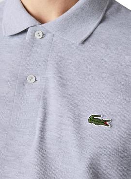 Polo Lacoste Basico Manga Larga Gris para Hombre