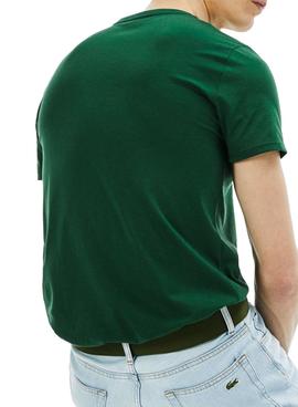 Camiseta Lacoste Basico Verde para Hombre