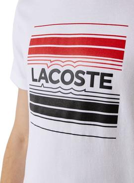 Camiseta Lacoste Sport Logo Blanco para Hombre