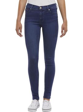 Pantalon Vaquero Tommy Jeans Nora Indigo Mujer