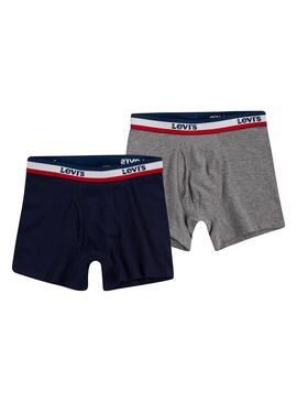 Calzoncillos Levis Sportswear Logo Boxer Gris Niño