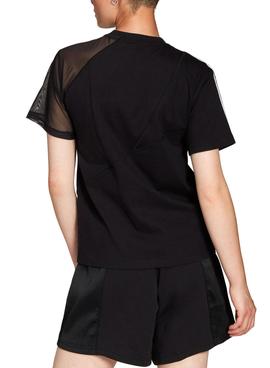 Camiseta Adidas Split Trefoil Negro para Mujer
