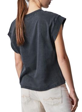 Camiseta Pepe Jeans Caroline Rock Negra para Mujer