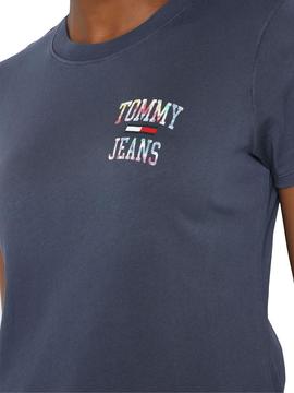 Camiseta Tommy Jeans Tie Dye Marino para Mujer