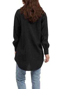 Camisa Vila Polinea Oversize Negra para Mujer