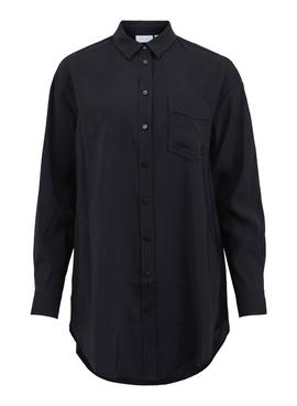 Camisa Vila Polinea Oversize Negra para Mujer