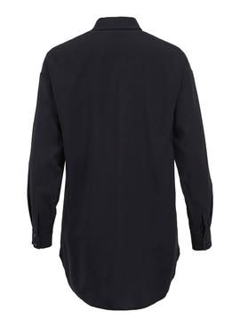 Camisa Vila Polinea Oversize Negra para Mujer