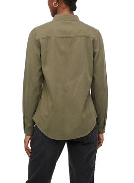 Camisa Vaquera Vila Bista Verde para Mujer