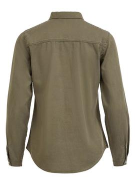Camisa Vaquera Vila Bista Verde para Mujer
