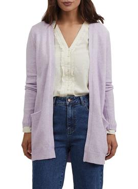 Cardigan Vila Viril Open Lila para Mujer