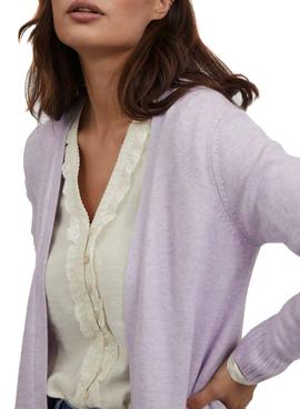 Cardigan Vila Viril Open Lila para Mujer