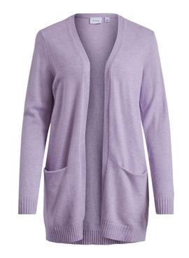Cardigan Vila Viril Open Lila para Mujer