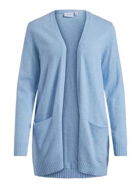 Cardigan Vila Viril Open Azul para Mujer