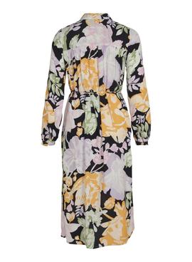 Vestido Vila Kikki Midi Long Estampado para Mujer